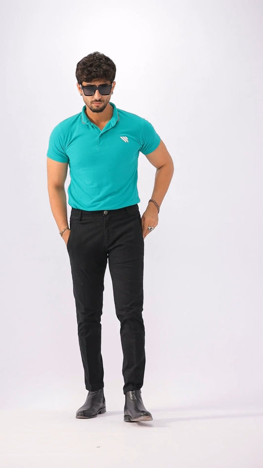 Green Polo Half Sleeve Shirt For Men